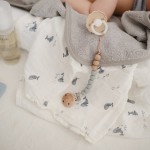 Otulacz z ogarnicznej bawełny - Whales / Mushie