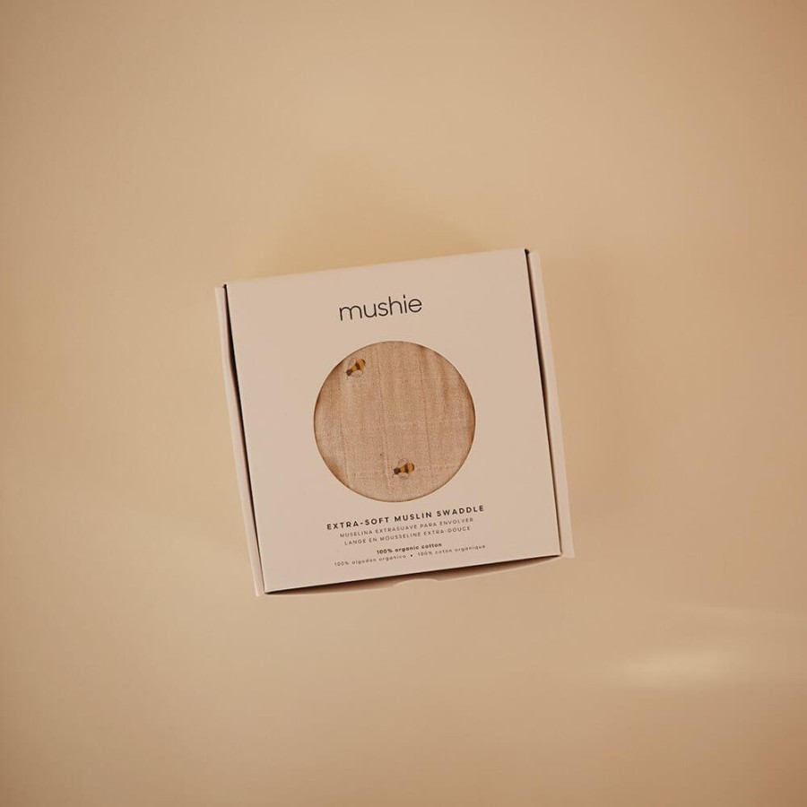 Otulacz z ogarnicznej bawełny - Bees / Mushie