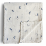 Otulacz z ogarnicznej bawełny - Whales / Mushie