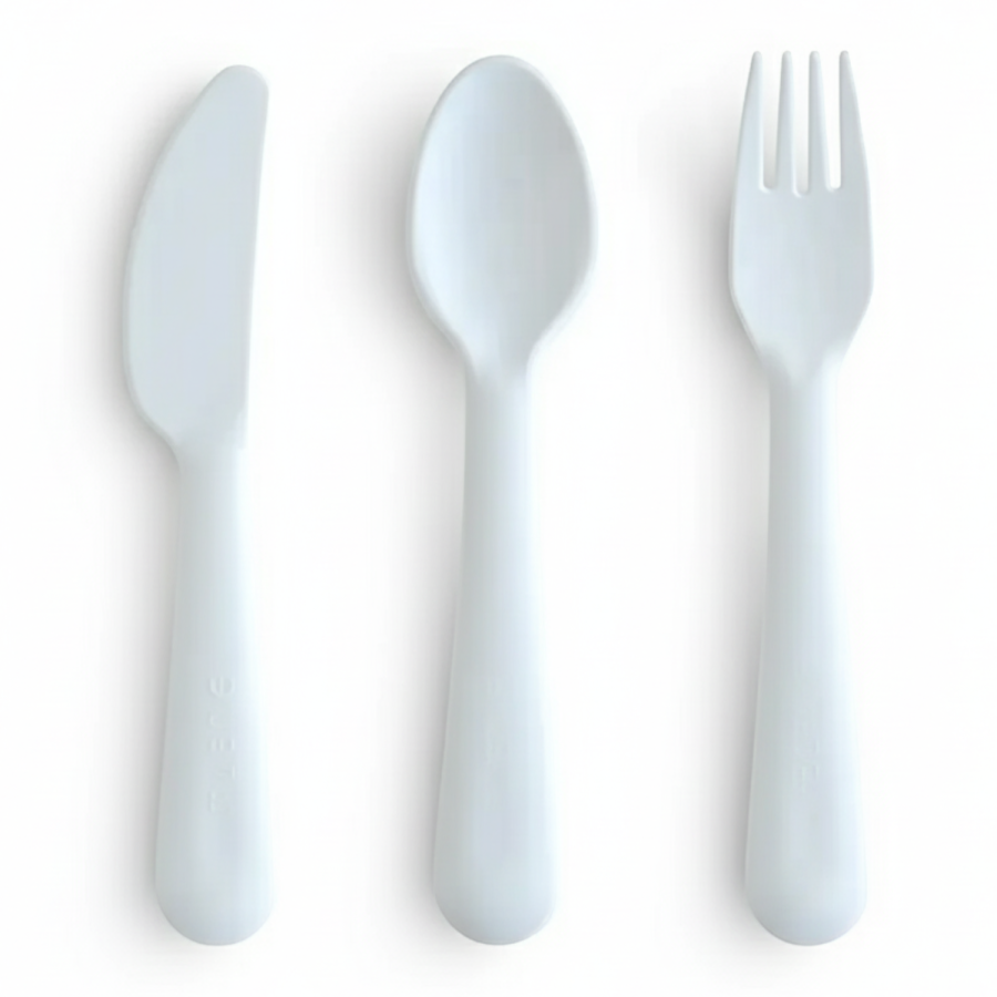 Zestaw sztućców - Powder blue / Mushie