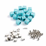 Zestaw do tworzenia biżuterii SREBRNE LITERKI / Djeco