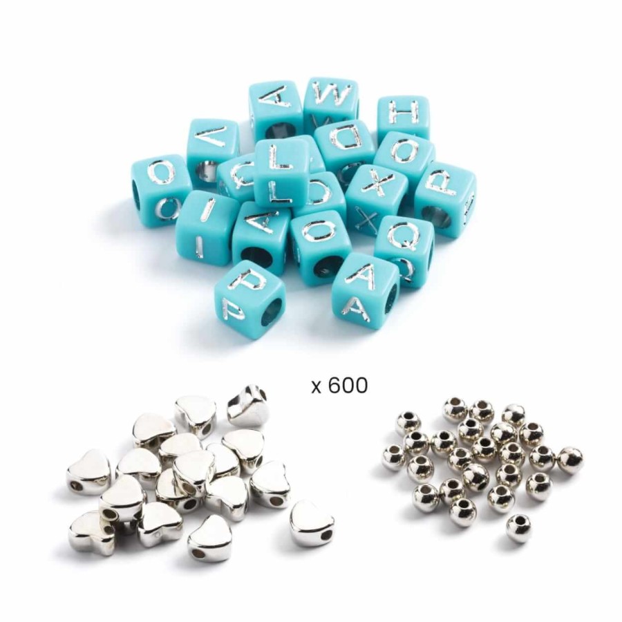 Zestaw do tworzenia biżuterii SREBRNE LITERKI / Djeco