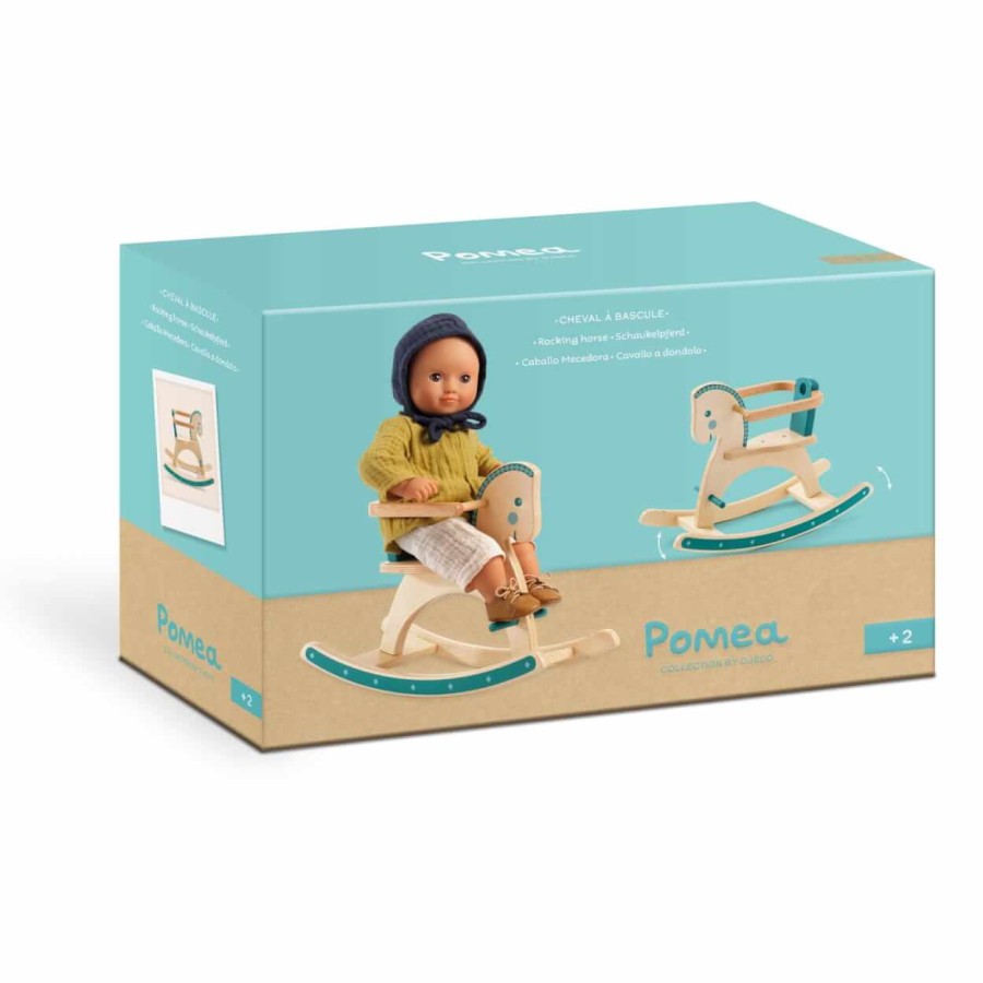 Drewniany konik na biegunach dla lalek POMEA / Djeco