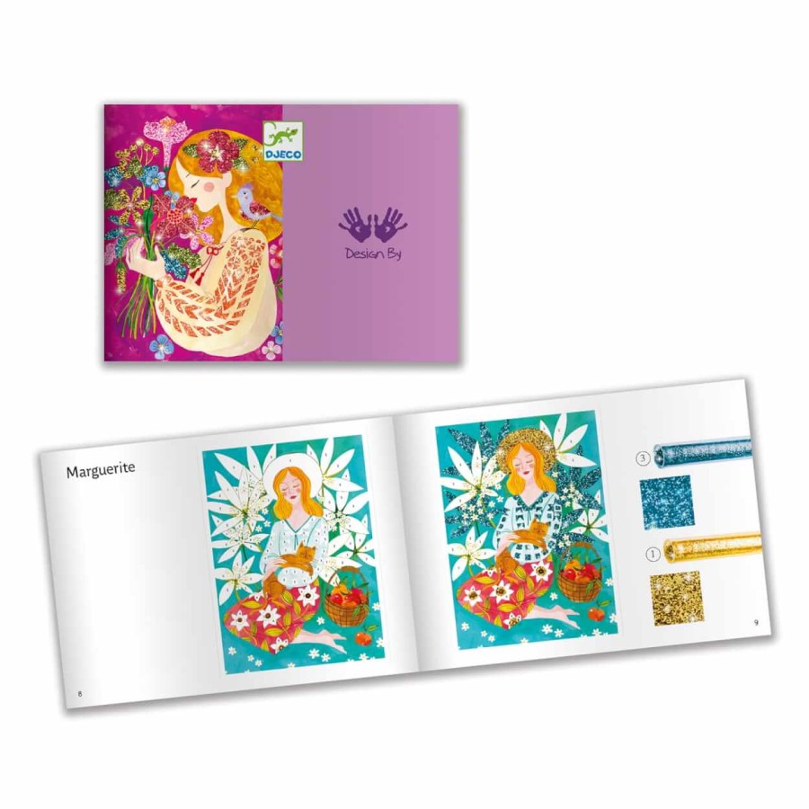 Zestaw artystyczny z brokatem ZAPACH KWIATÓW 7+ / Djeco