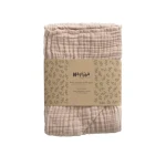 Muślinowy ręcznik z kapturkiem  - pudrowy róż / Natruba