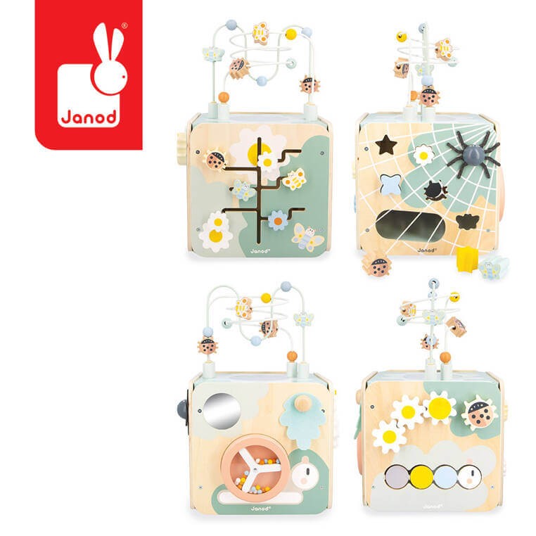 Wielofunkcyjna kostka edukacyjna z pętlą duża Sweet Cocoon / Janod