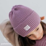 Czapka zimowa merino LILAC / Patulove