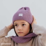 Czapka zimowa merino LILAC / Patulove
