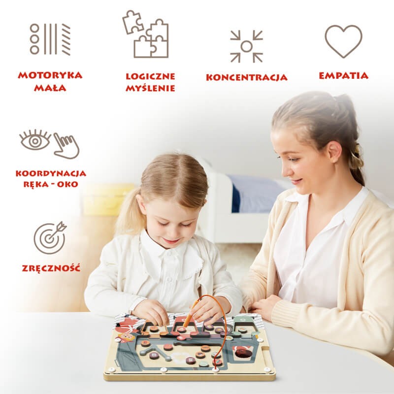 Układanka magnetyczna Segregowanie śmieci, 3+  / TOPBRIGHT