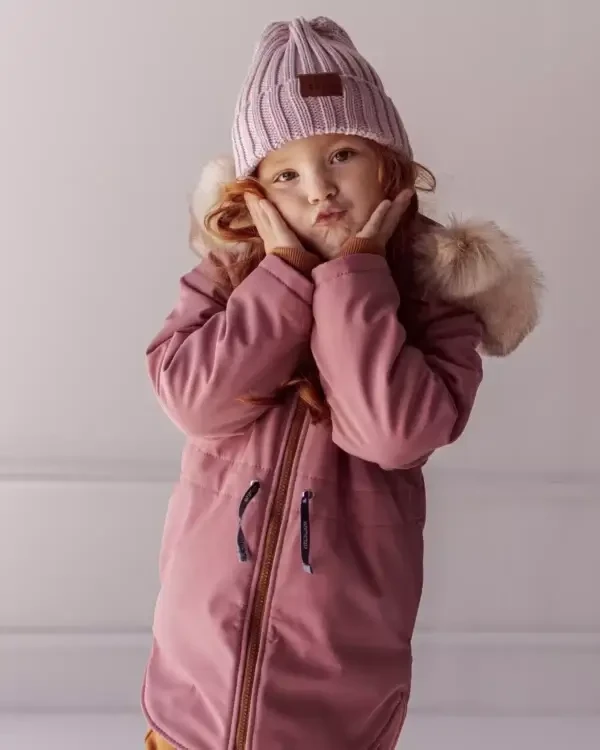 Zimowa kurtka dziecięca z ociepleniem Thinsulate - różowa / Strojmisie