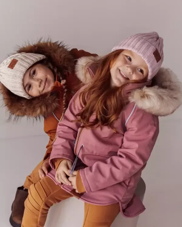 Zimowa kurtka dziecięca z ociepleniem Thinsulate - różowa / Strojmisie