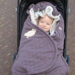 Polarowy zimowy śpiworek do wózka, wrzosowy Fleece Mauve / Lodger