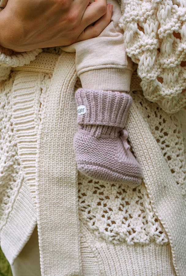 Buciki niechodki z wełny merino 100% - Rose / Lodger