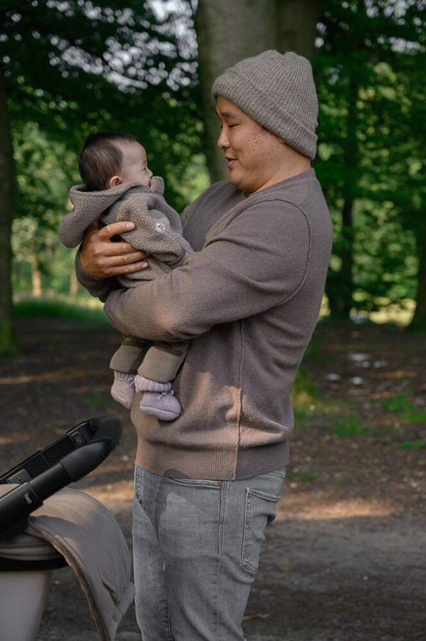 Buciki niechodki z wełny merino 100% - Rose / Lodger