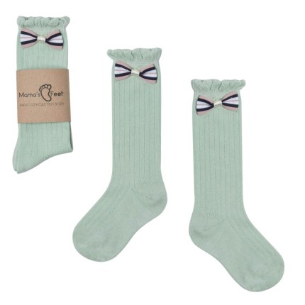 Podkolanówki dziecięce - Miętowa Księżniczka 0-1 lat / Mama's Feet