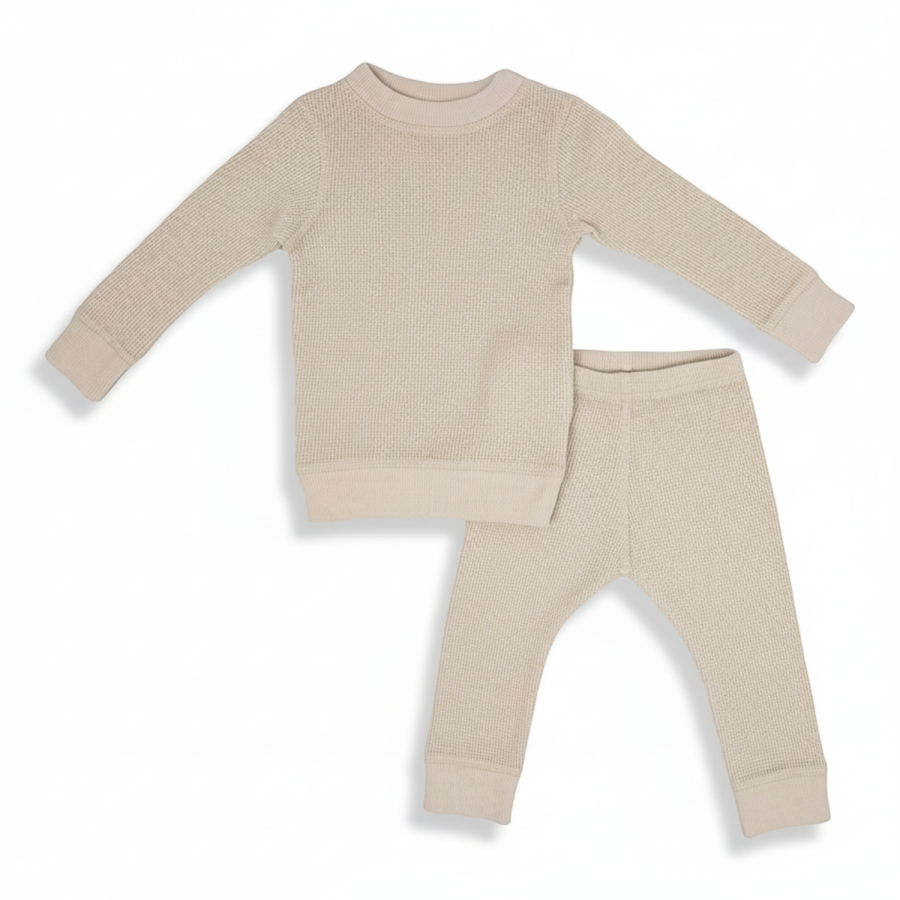 Dwuczęściowa piżamka bawełniana Ciumbelle - Ivory / Lodger