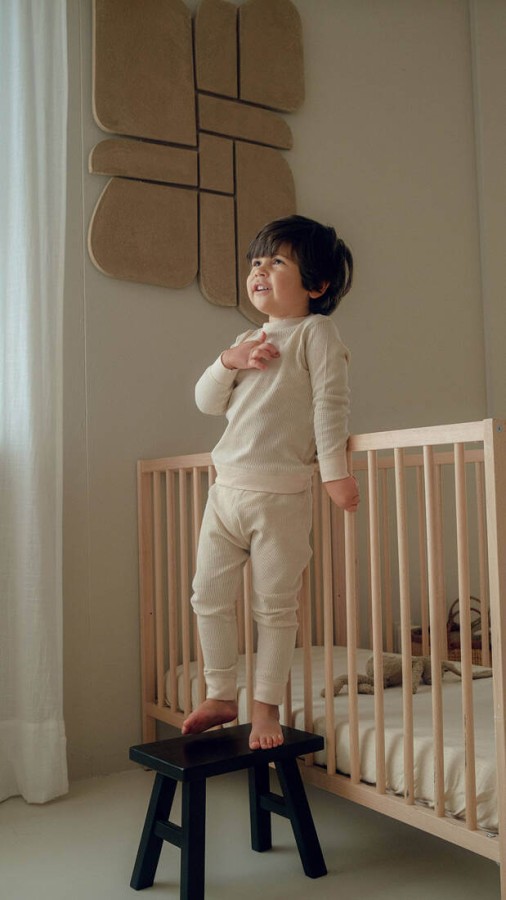 Dwuczęściowa piżamka bawełniana Ciumbelle - Ivory / Lodger