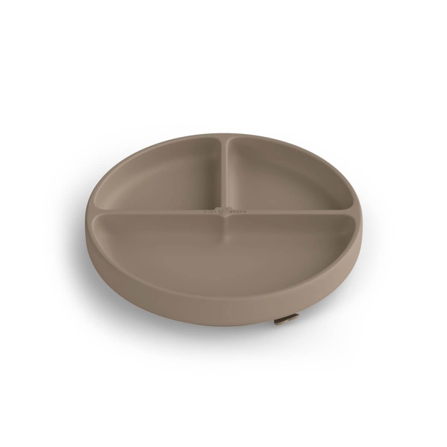 Trójdzielny talerz silikonowy z przyssawką - Natural / Babysteps