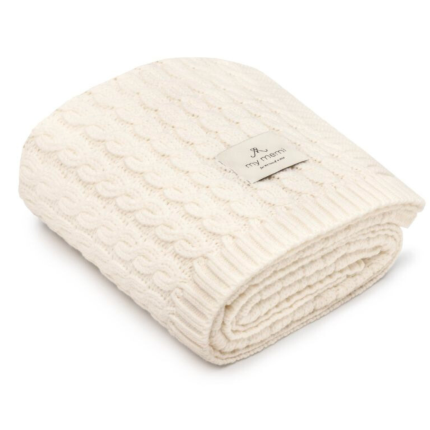 Ciepły kocyk ze 100% wełny merino cream - premium collection / My Memi