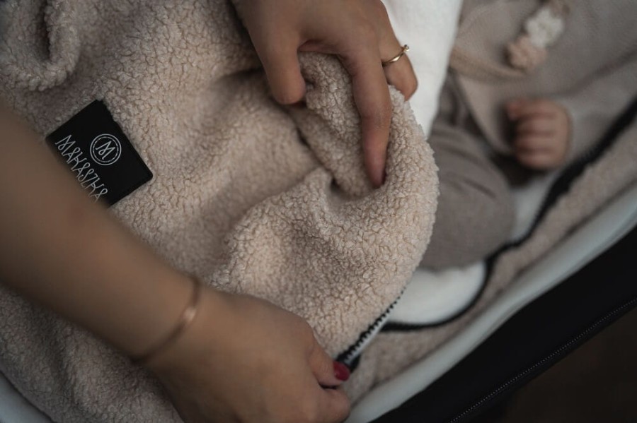 Śpiworek do wózka 0-12m. Alpaka – Ivory / Makaszka