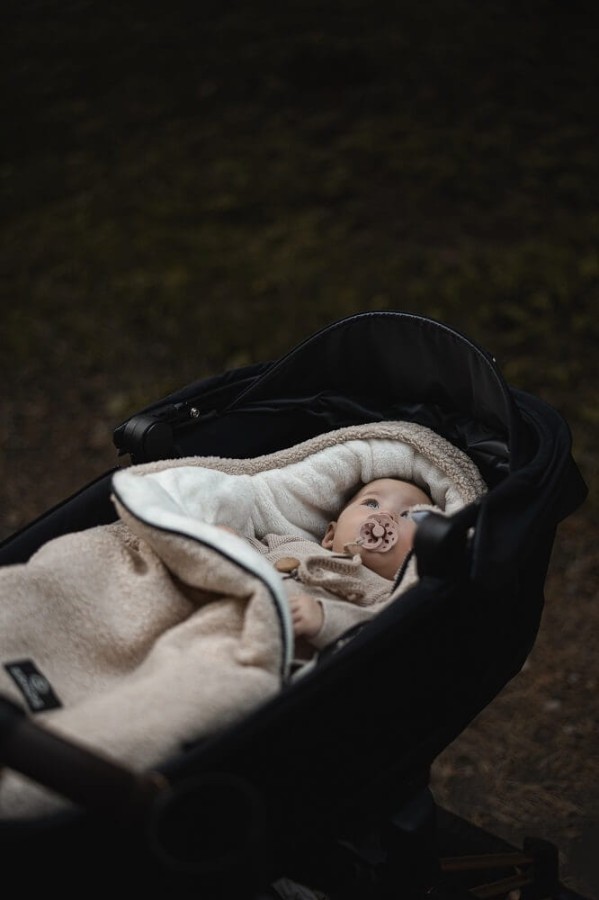 Śpiworek do wózka 0-12m. Alpaka – Dusty Pink / Makaszka