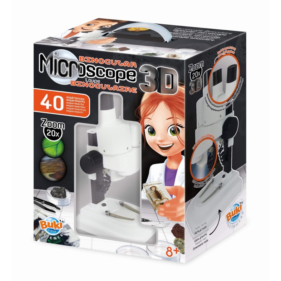 Mikroskop dwuokularowy 40 doświadczeń / Buki