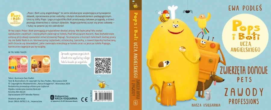 Zwierzęta domowe i zawody. Pops i Boti uczą angielskiego / Nasza Księgarnia