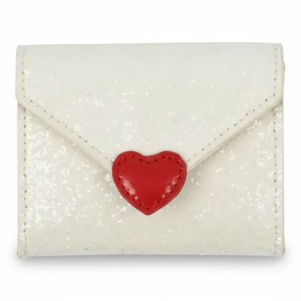 Kopertowy portfel dziecięcy - Cream Glitter / Konges slojd