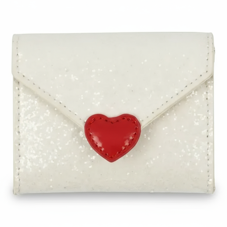 Kopertowy portfel dziecięcy - Cream Glitter / Konges slojd