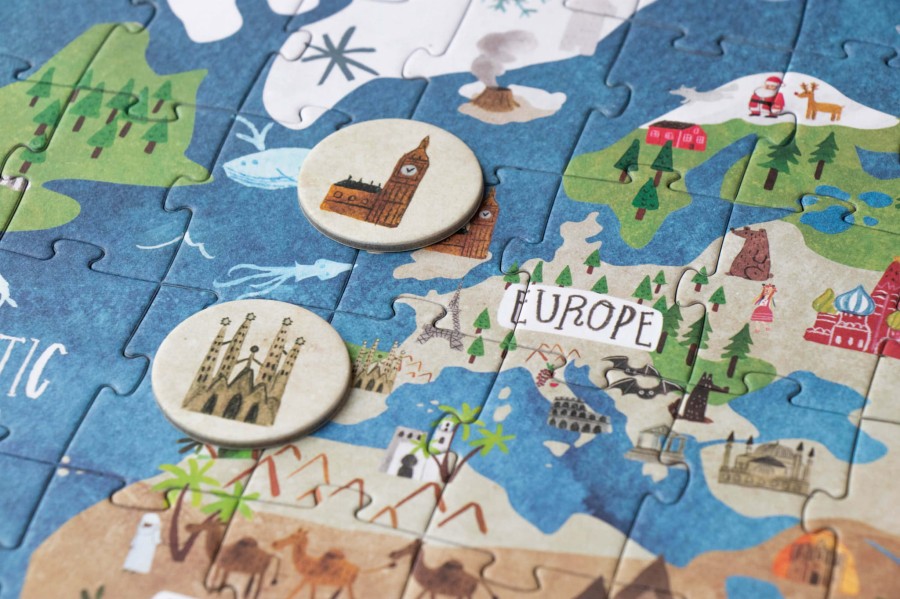 Puzzle z grą obserwacyjną Odkryj Świat / Londji