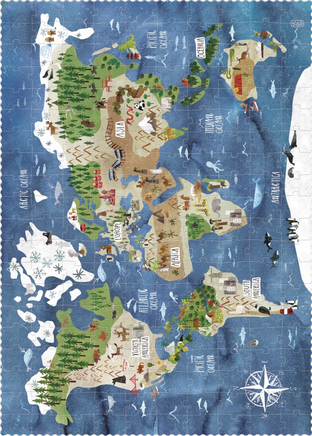 Puzzle z grą obserwacyjną Odkryj Świat / Londji