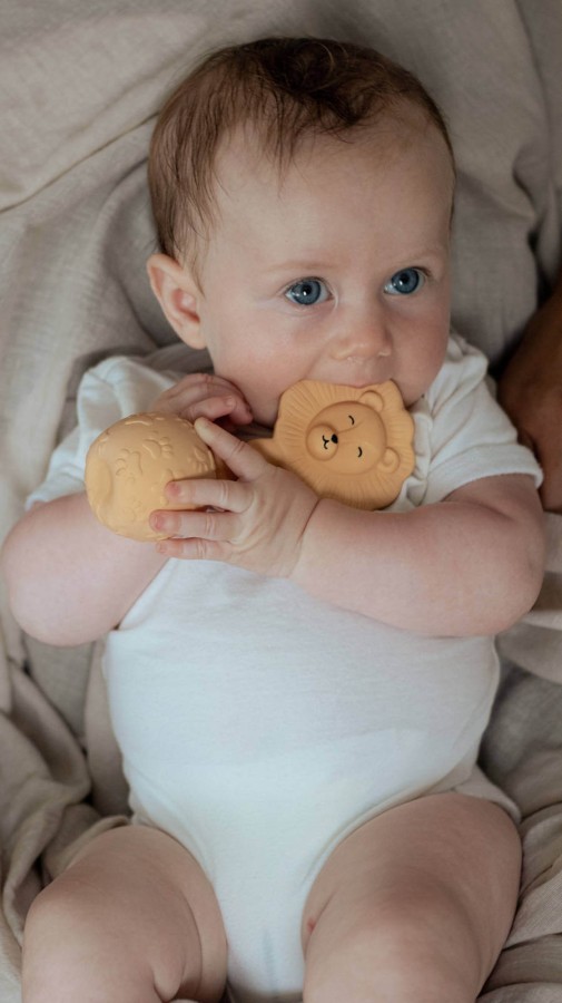 Kauczukowy gryzak z grzechotką - Lew / Natruba