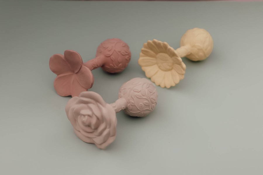 Kauczukowy gryzak z grzechotką - Stokrotka / Natruba