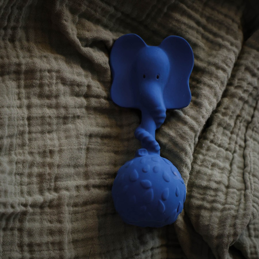 Kauczukowy gryzak z grzechotką - Słonik / Natruba