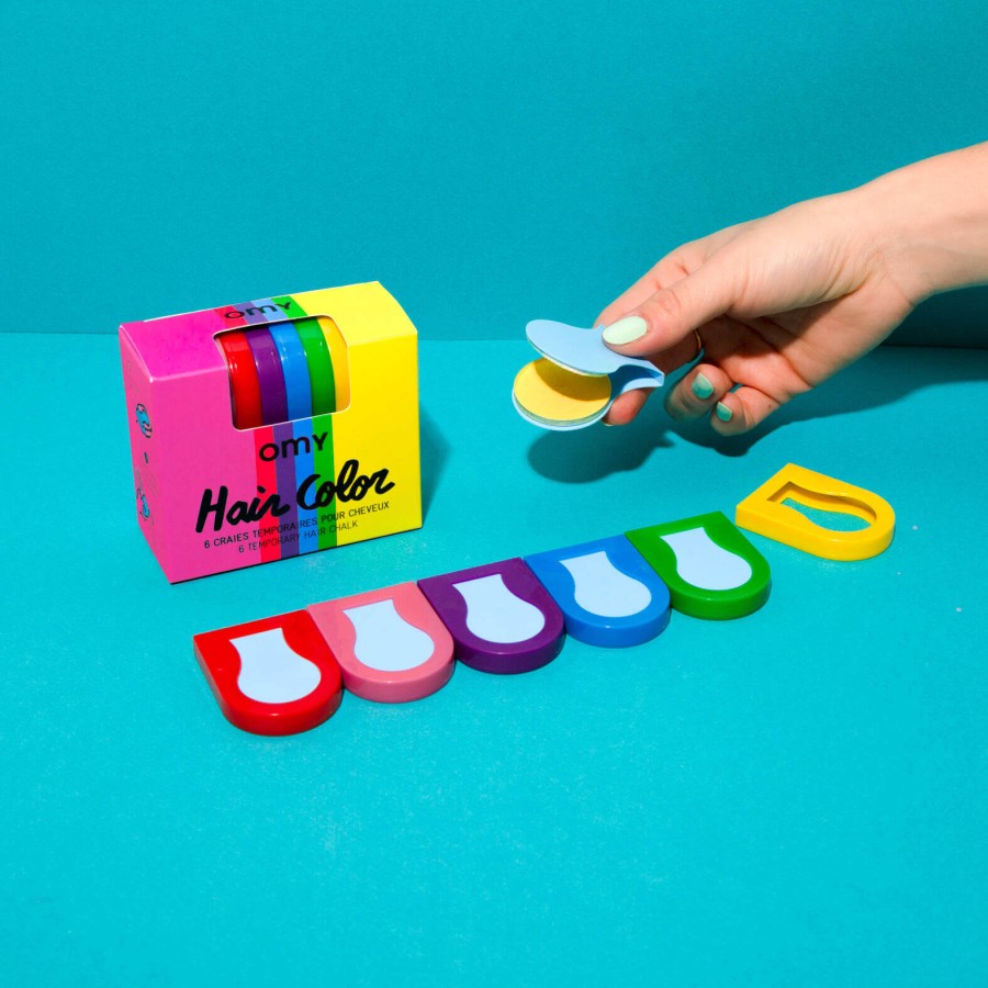 Zmywalna kreda do włosów, 6 szt. / OMY