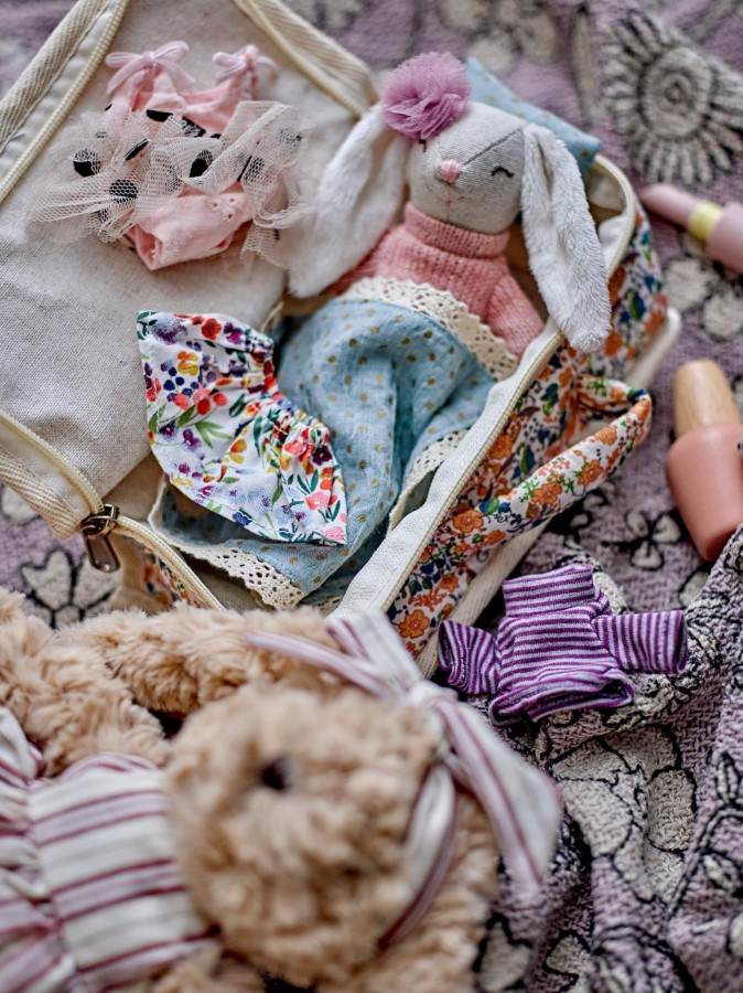 Laleczka Milly w torebce z zestawem ubranek - Brown / Bloomingville Mini