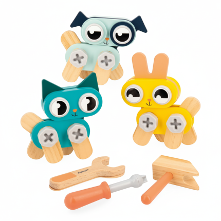 Drewniane zwierzątka do składania Brico'Kids 3+ / Janod