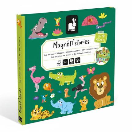 Magnetyczna układanka Magneti'stories Afrykańskie zwierzęta 3+ / Janod
