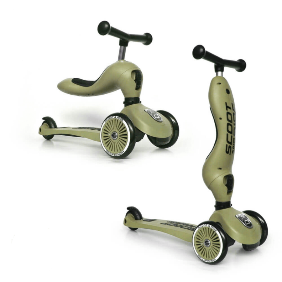 Highwaykick 1 2w1 Jeździk i hulajnoga 1-5 lat Olive / Scootandride