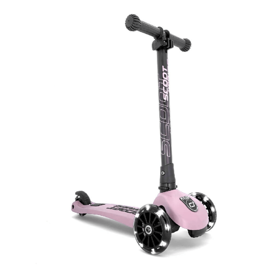 Highwaykick 3 LED Hulajnoga składana ze świecącymi kółkami 3+ Rose / Scootandride