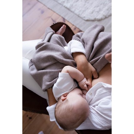 Kocyk Merino Kyoto - delikatny brąz / Yarnami