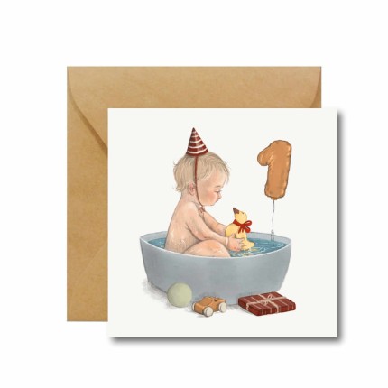 Kartka okolicznościowa na pierwsze urodziny - after party / Hi Little