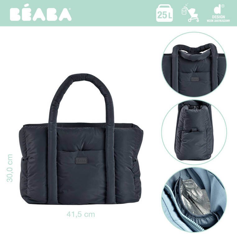 Torba dla mamy Puffy Paris Dark heather grey / Beaba
