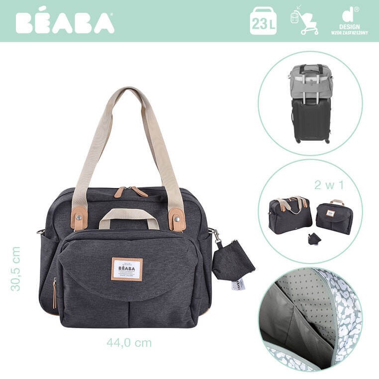 Torba dla mamy Geneva II Dark heather grey / Beaba