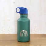 Bidon ze stali nierdzewnej z ustnikiem i uchwytem Little Gang, 500 ml - Rainbow green / Lassig