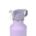 Bidon ze stali nierdzewnej z ustnikiem i uchwytem Little Gang, 500 ml - Heart lilac / Lassig