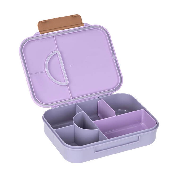 Lunchbox Bento z przegródkami Little Gang - Heart lilac / Lassig