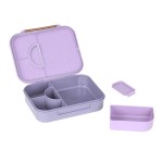Lunchbox Bento z przegródkami Little Gang - Heart lilac / Lassig