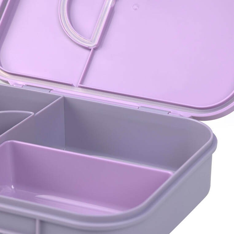 Lunchbox Bento z przegródkami Little Gang - Heart lilac / Lassig