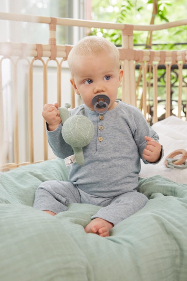 Kombinezon dziecięcy GOTS - heather grey melange / Lassig